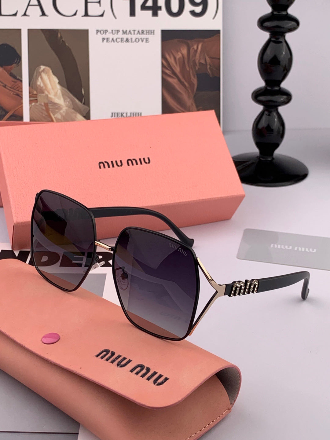 Miu Miu M1321 Fashion Red Lens Sunglasses for Men & Women - 449726 - detail image 4