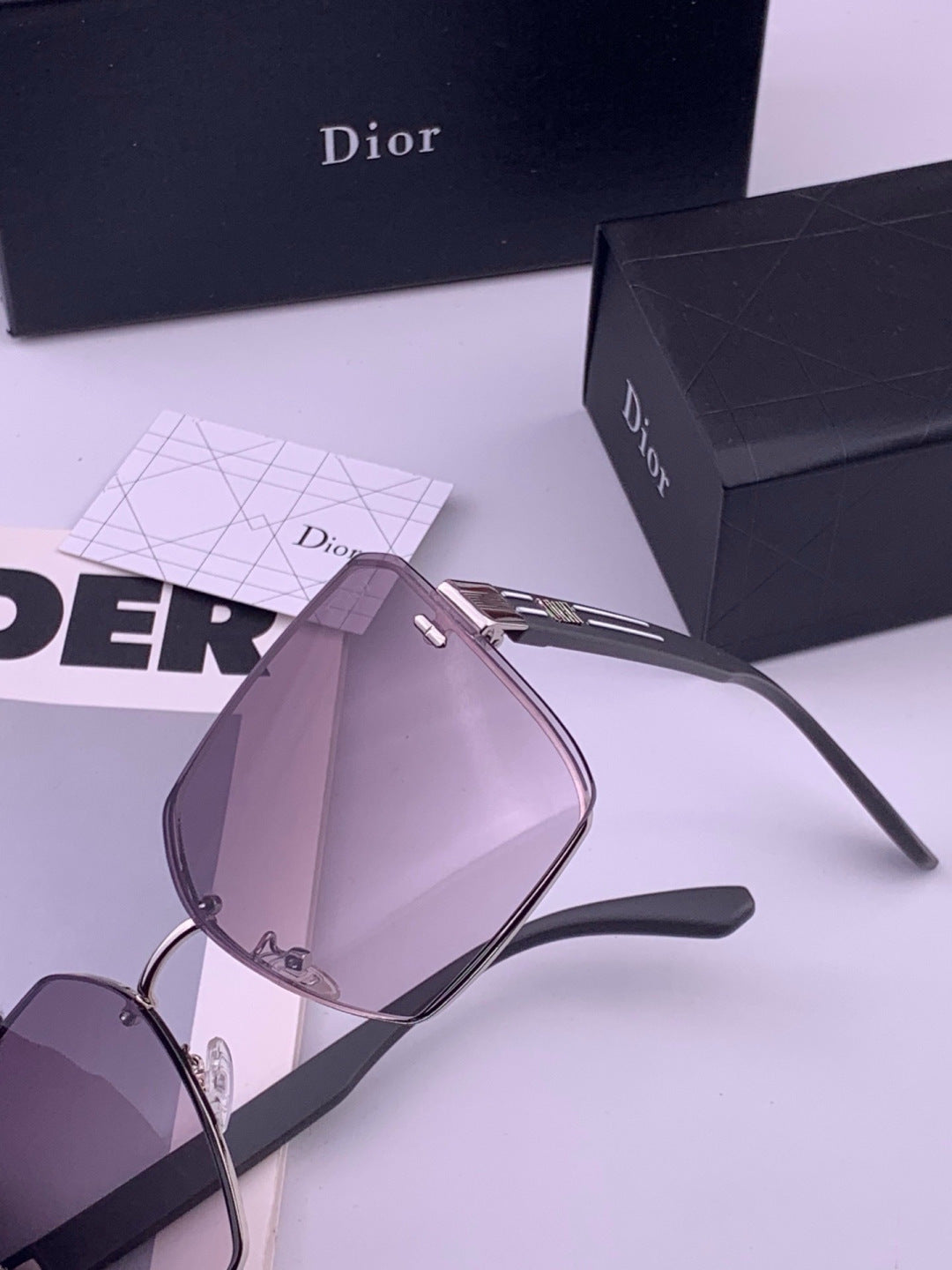 Dior CD0238 Polarized Square Brown Lens Sunglasses for Women - 449167 - detail image 3