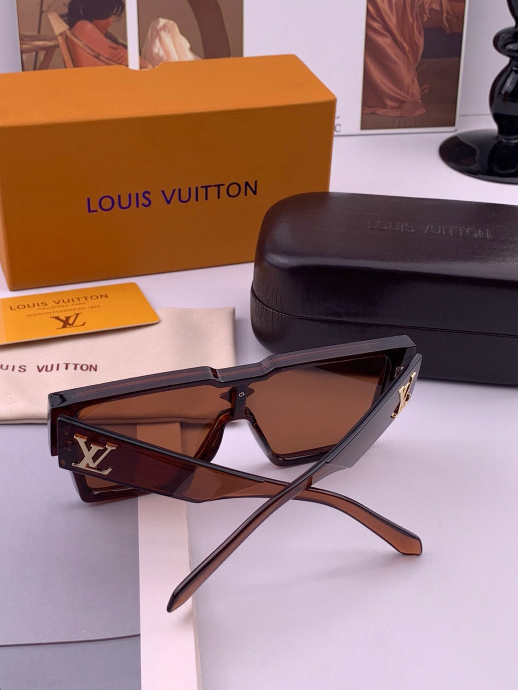 Louis Vuitton L7600 Square Black Lens Sunglasses for Women - 448508 - detail image 7