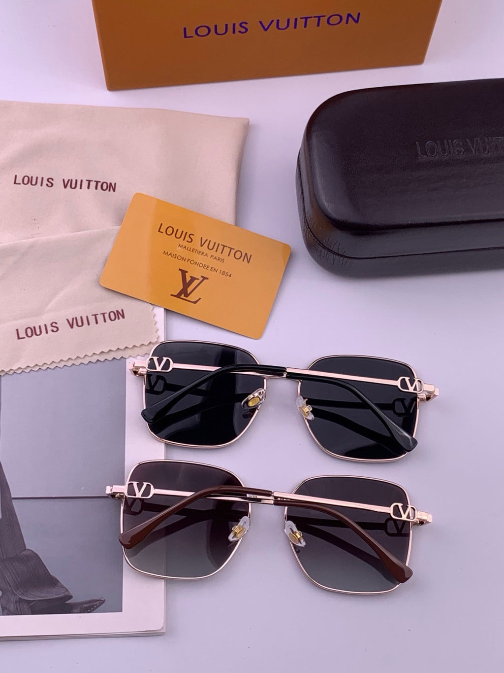 Louis Vuitton L8191 Polarized Aviator Gold Lens Sunglasses for Men & - 448581 - detail image 6