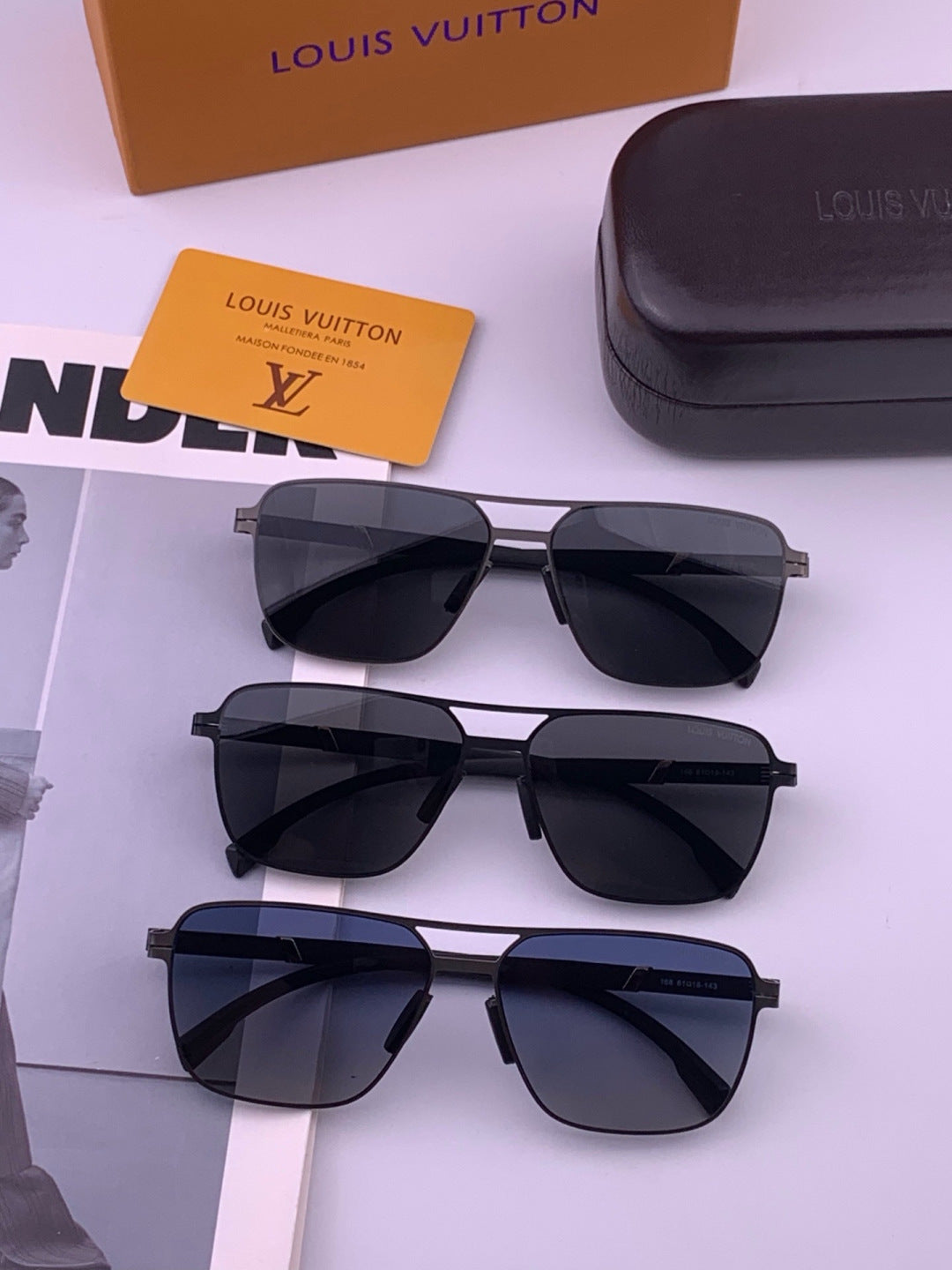 Louis Vuitton L816 Fashion Gold Lens Sunglasses for Men & Women - 448556 - detail image 7