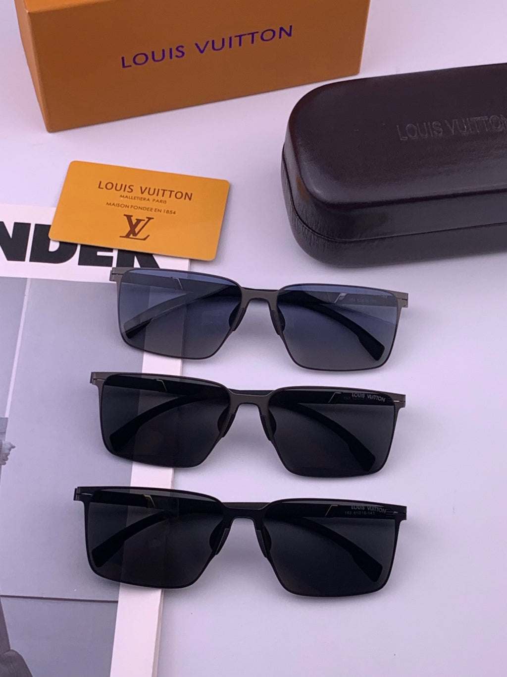 Louis Vuitton L316 Fashion Brown Lens Sunglasses for Men & Women - detail image 7