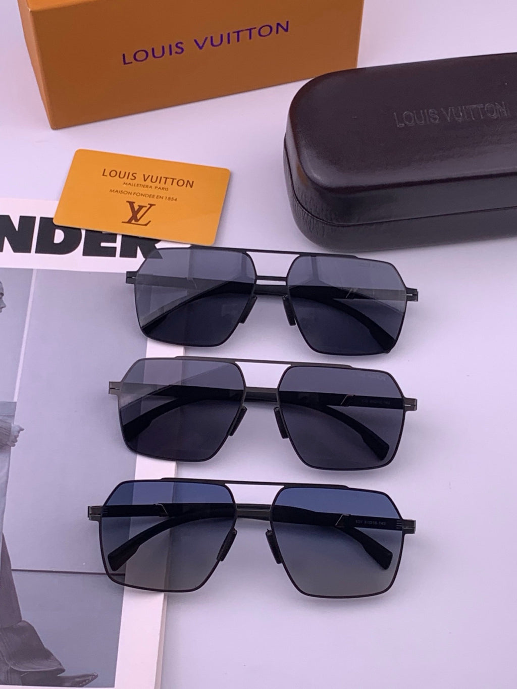 Louis Vuitton L313 Fashion Gold Lens Sunglasses for Men & Women - 448572 - detail image 7