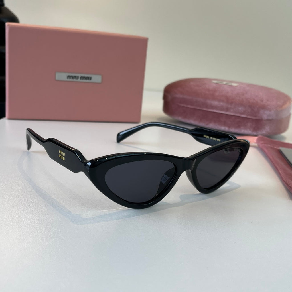 Miu Miu Cat-Eye Black Lens Sunglasses for Men & Women - 466155