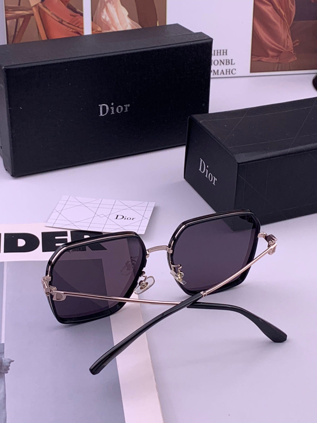 Dior D7635 Polarized Fashion Black Lens Sunglasses for Men & Women - 465337 - detail image 7