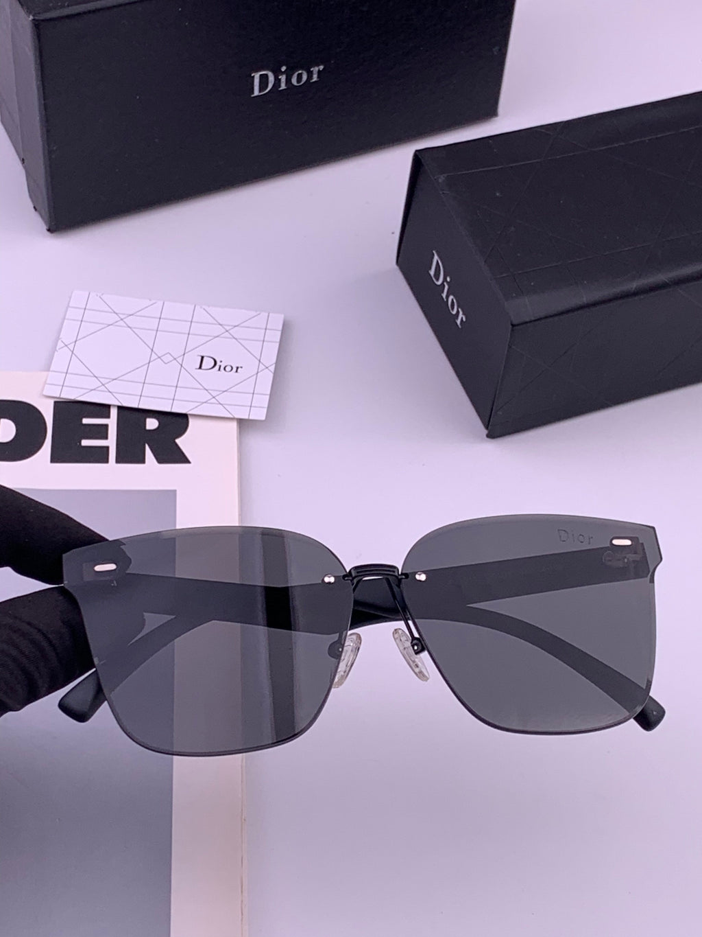 Dior CD5151 Acetate Fashion Black Lens Sunglasses for Men & Women - 465339