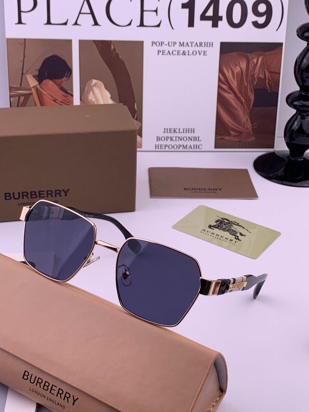 Burberry 101 Aviator Blue Lens Sunglasses for Men - 465954