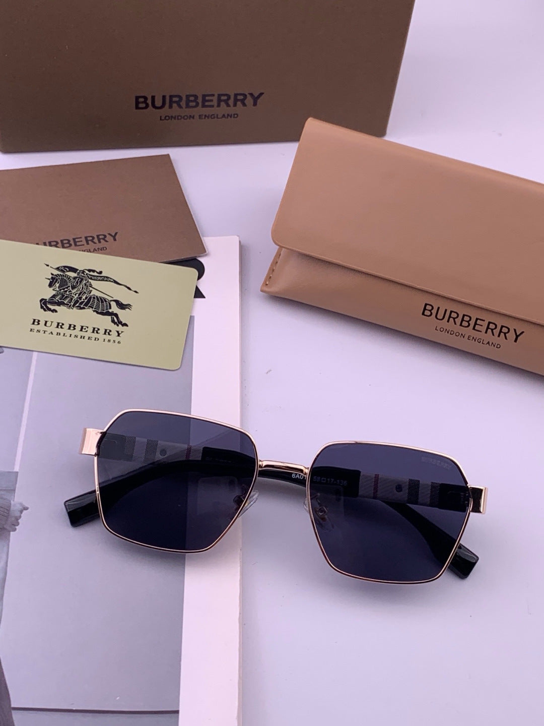 Burberry 101 Aviator Blue Lens Sunglasses for Men - 465954 - detail image 6