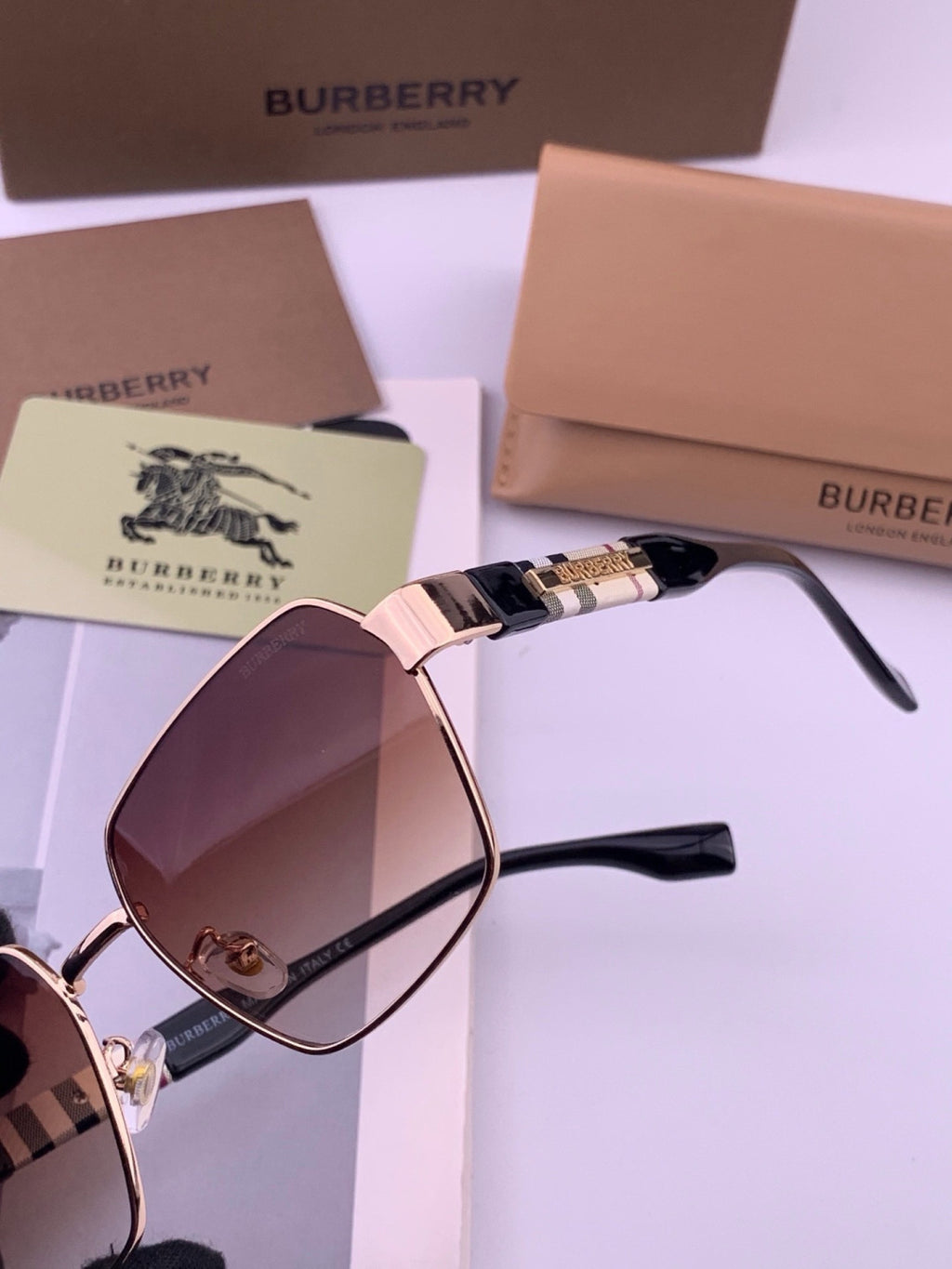 Burberry 101 Aviator Purple Lens Sunglasses for Men - 465955 - detail image 2