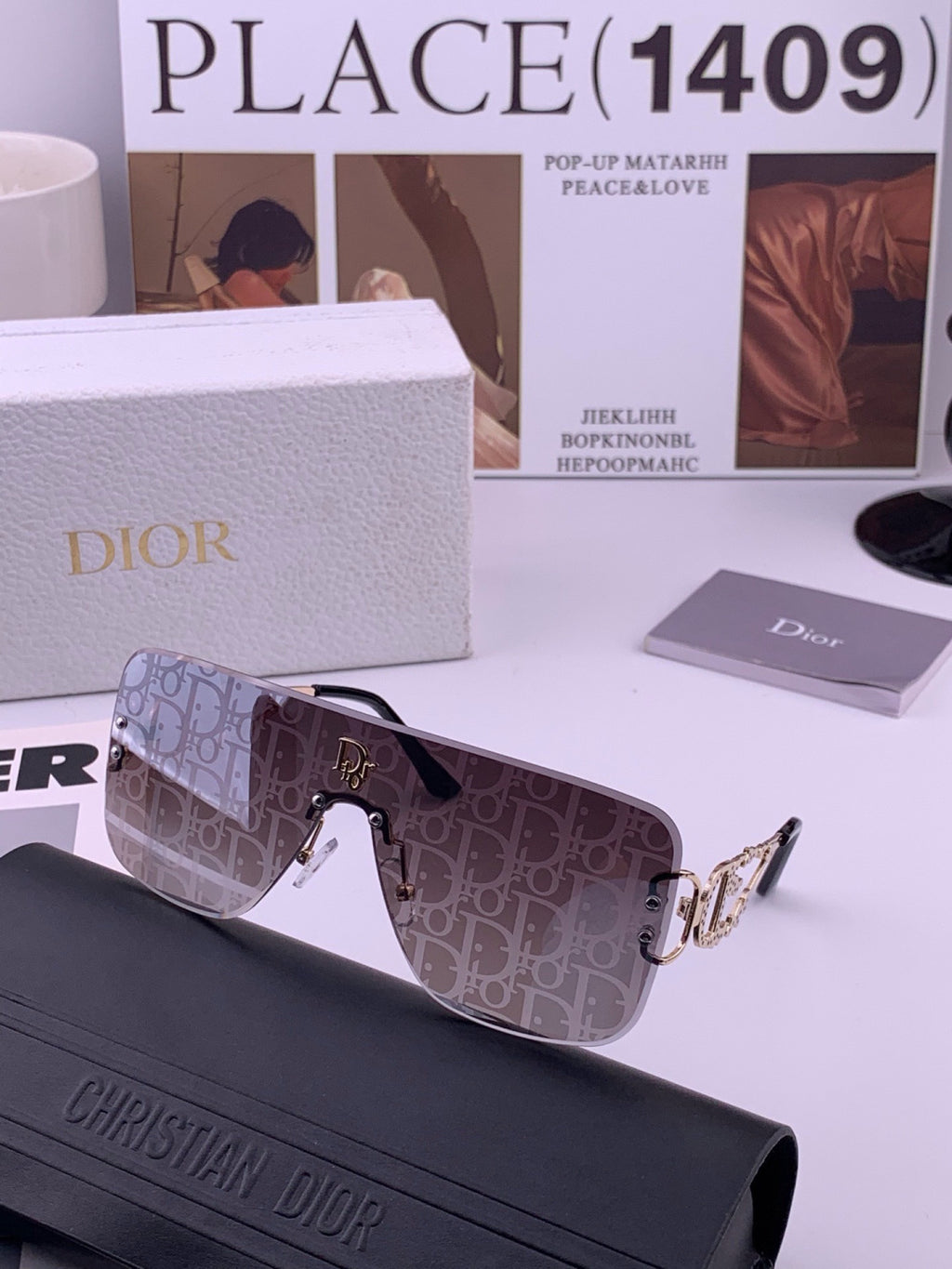 Dior CD11753 Fashion Blue Lens Sunglasses for Women - 465384 - detail image 5