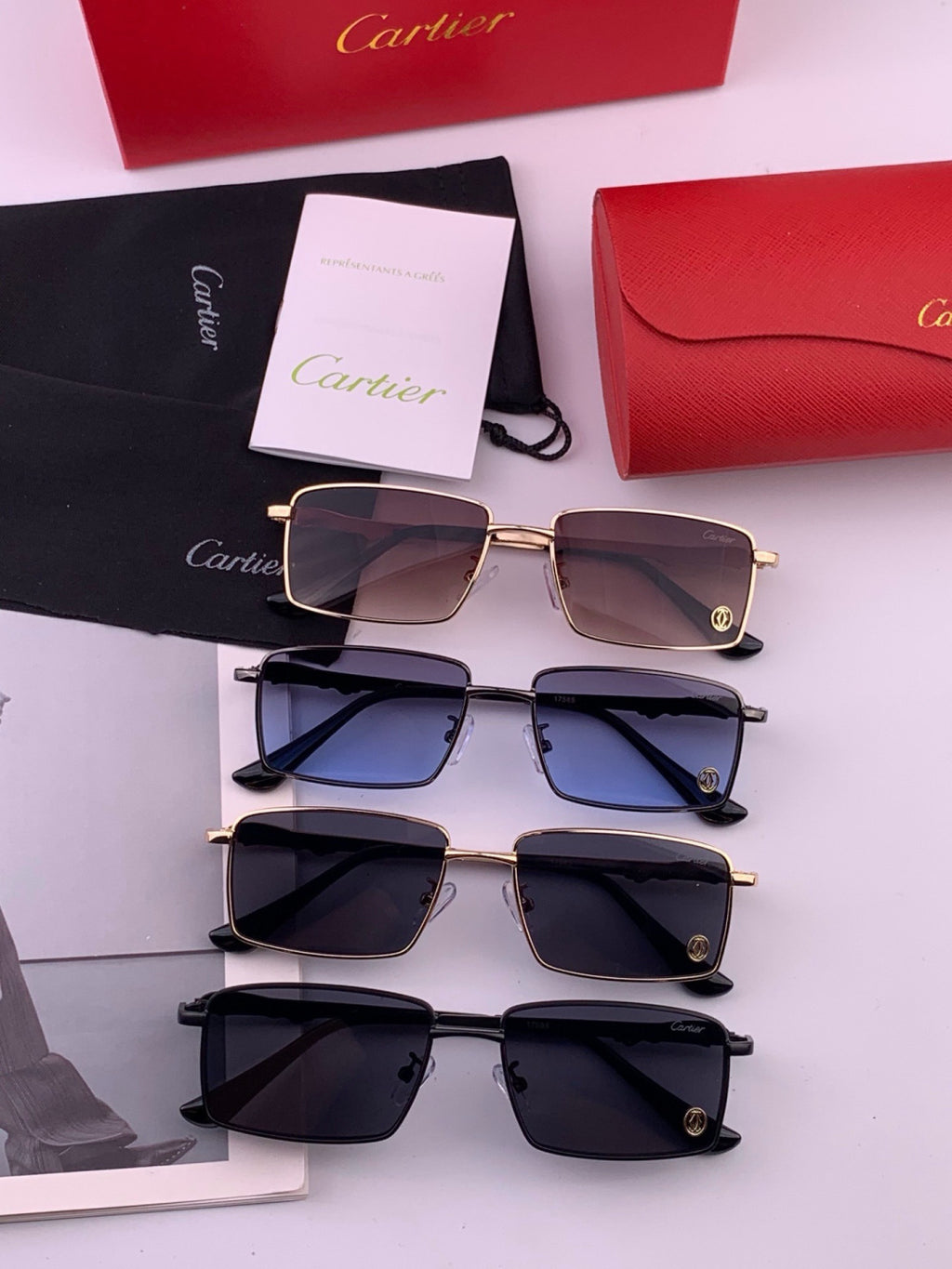 Cartier K51758 Fashion Black Lens Sunglasses for Men & Women - 465878 - detail image 8