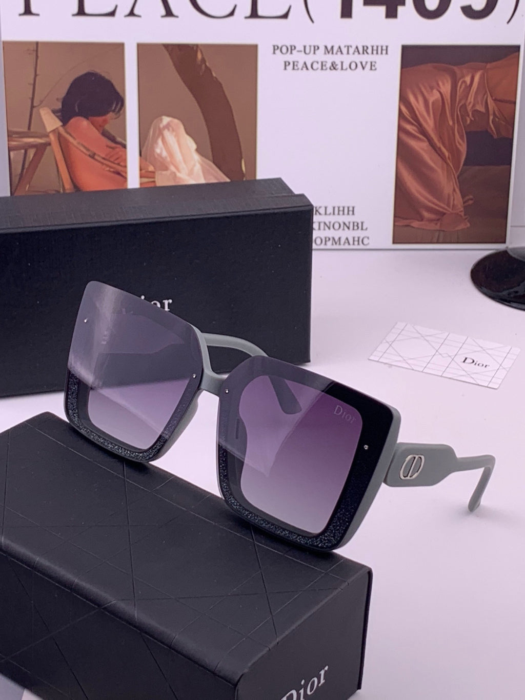 Dior D6227 Polarized Square Brown Lens Sunglasses for Men & Women - 465365 - detail image 2