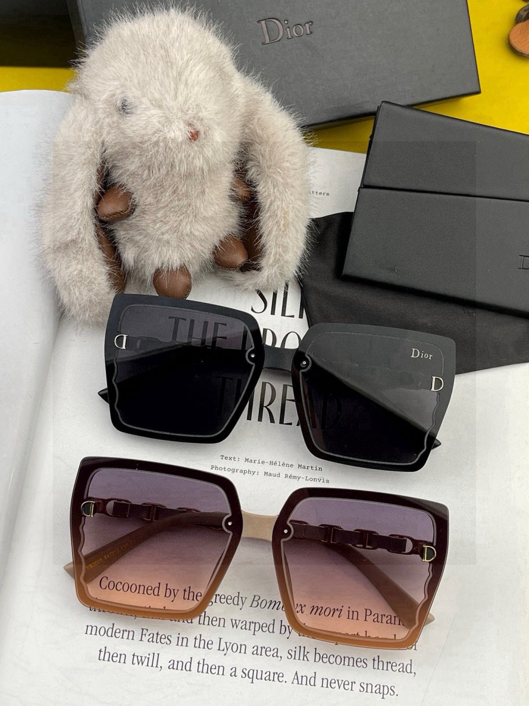Dior CD5302 Square Gold Lens Sunglasses for Men & Women - 465308 - detail image 7