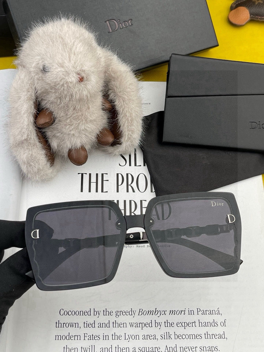 Dior CD5302 Square Gold Lens Sunglasses for Men & Women - 465308 - detail image 2