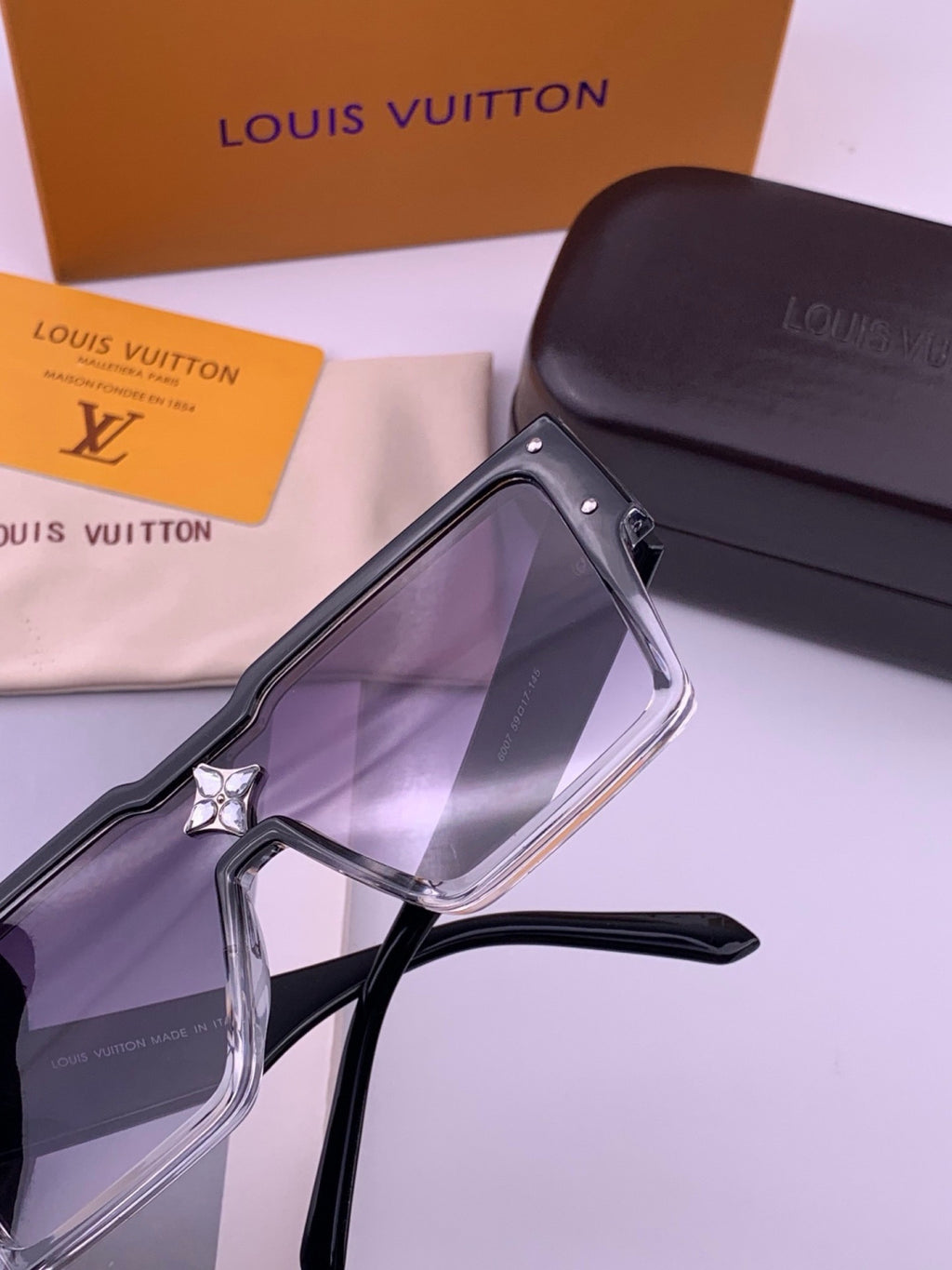 Louis Vuitton L7600 Square Black Lens Sunglasses for Women - 464699 - detail image 5