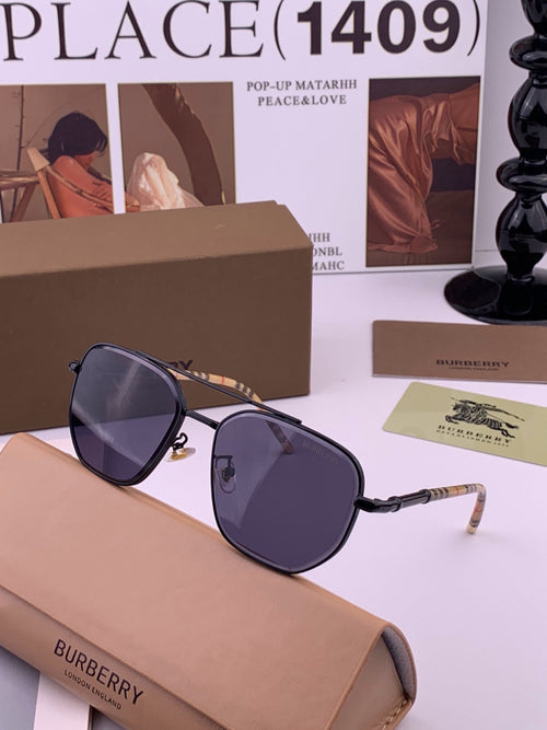 Burberry B938 Aviator Blue Lens Sunglasses for Men - detail image 2
