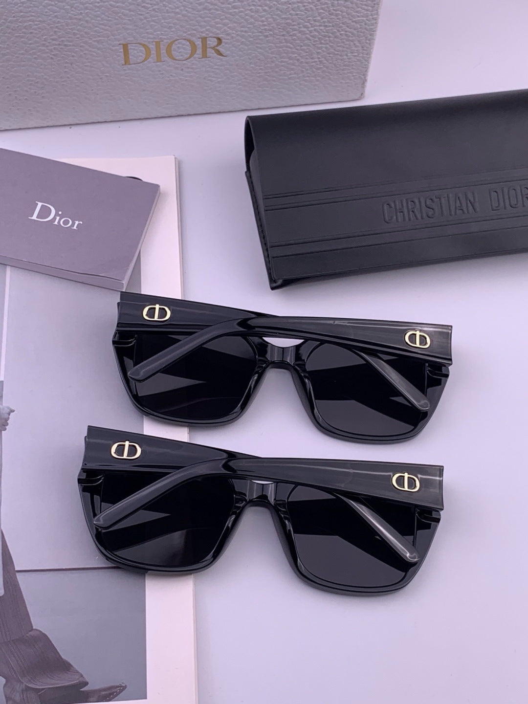 Dior CD6820 Polarized Square Black Lens Sunglasses for Women - detail image 6