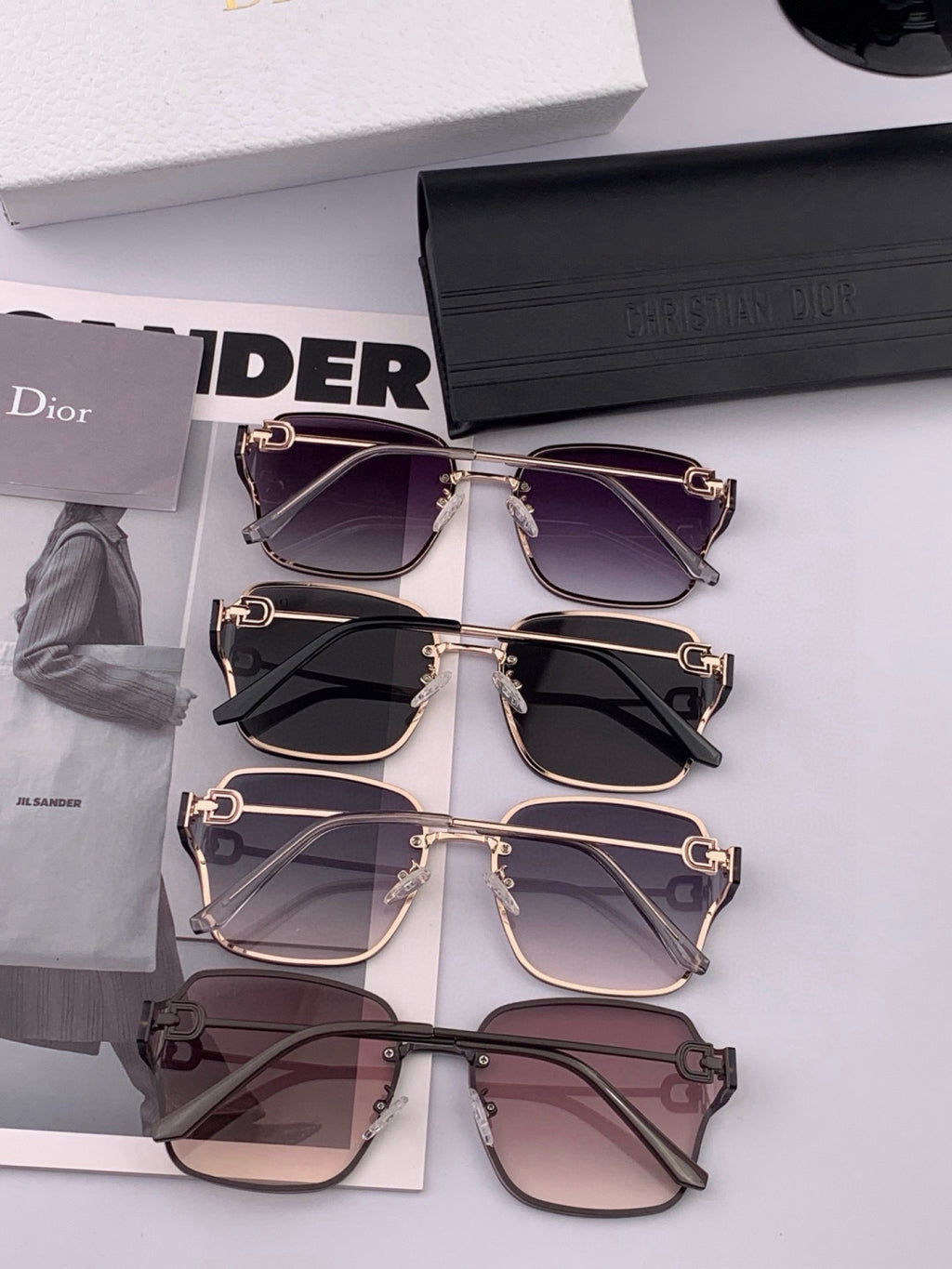 Dior CD95810 Lightweight Rimless Red Lens Sunglasses for Women - 486814 - detail image 5