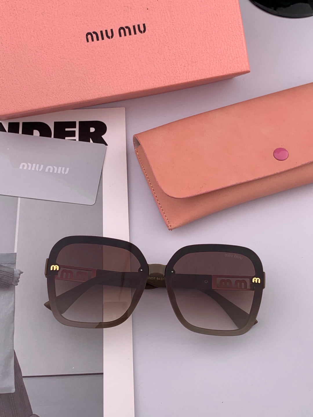 Miu Miu M4304 Fashion Gold Lens Sunglasses for Men & Women