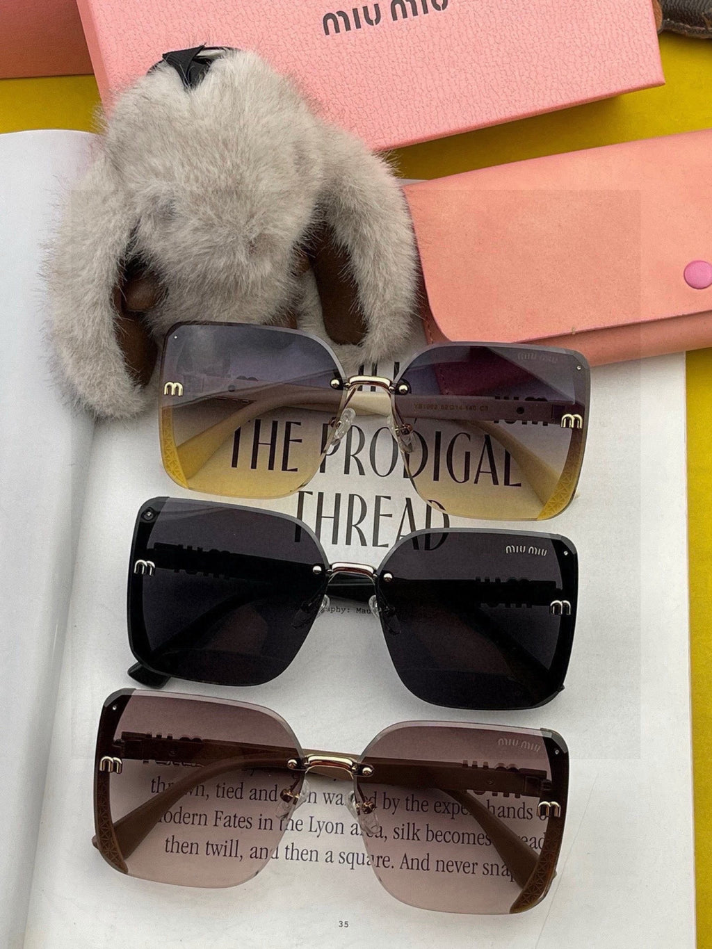 Miu Miu M2100 Fashion Gold Lens Sunglasses for Men & Women - detail image 7