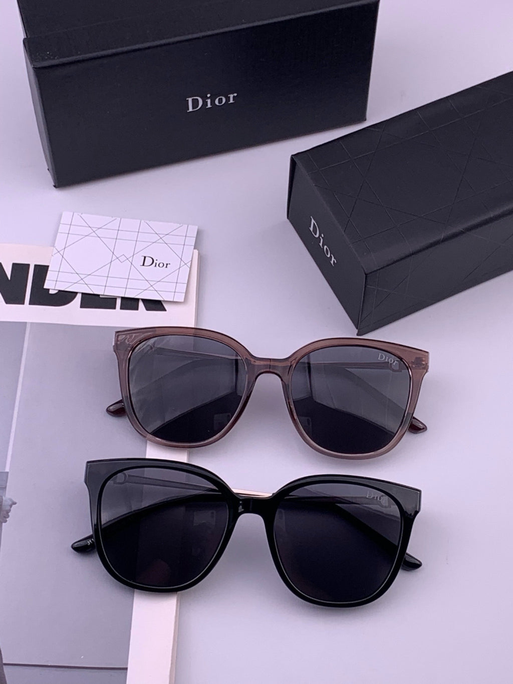 Dior D31101 Polarized Square Blue Lens Sunglasses for Men & Women - detail image 8