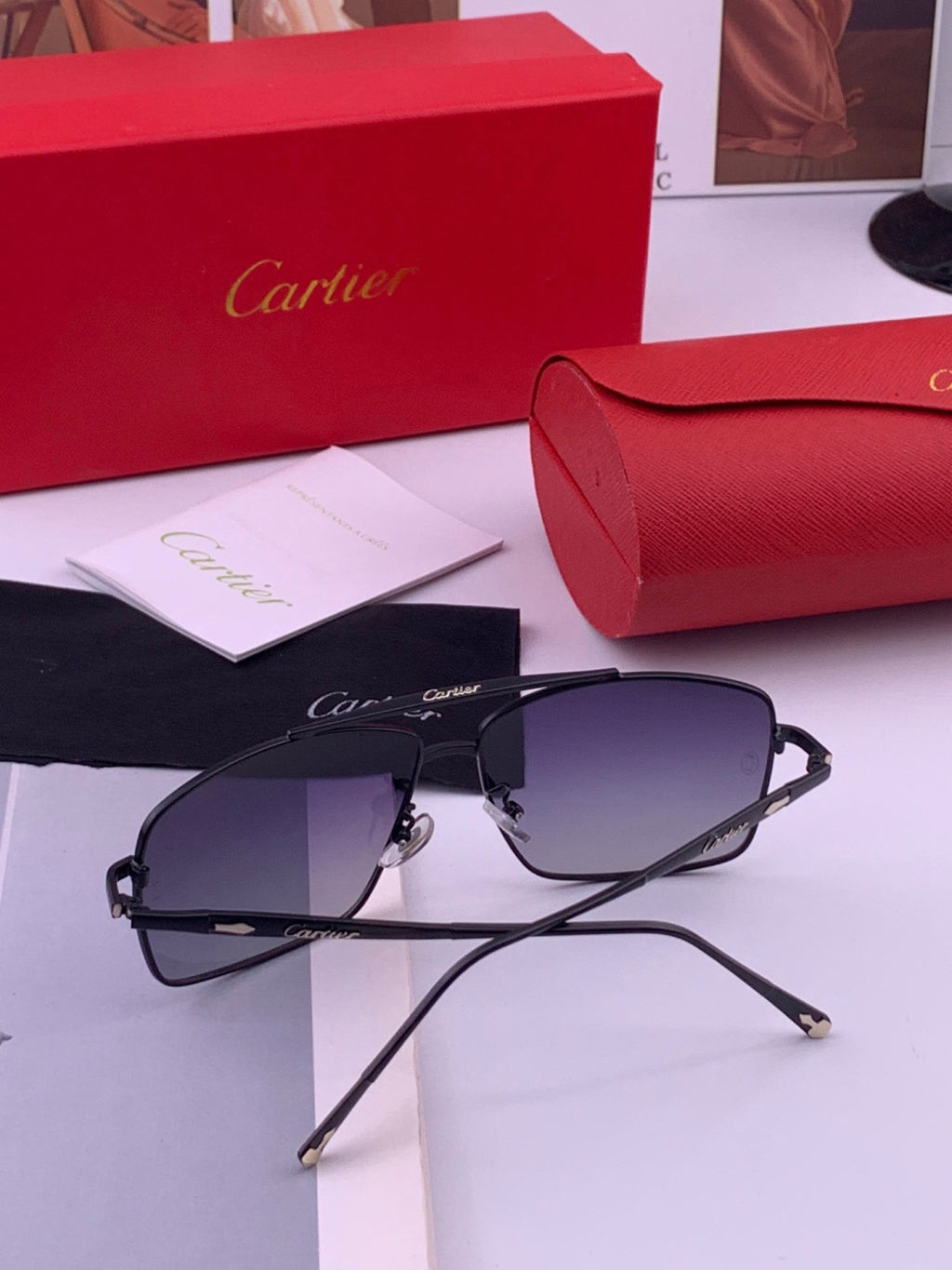 Cartier CK8100 Polarized Fashion Gold Lens Sunglasses for Men & Women - detail image 7