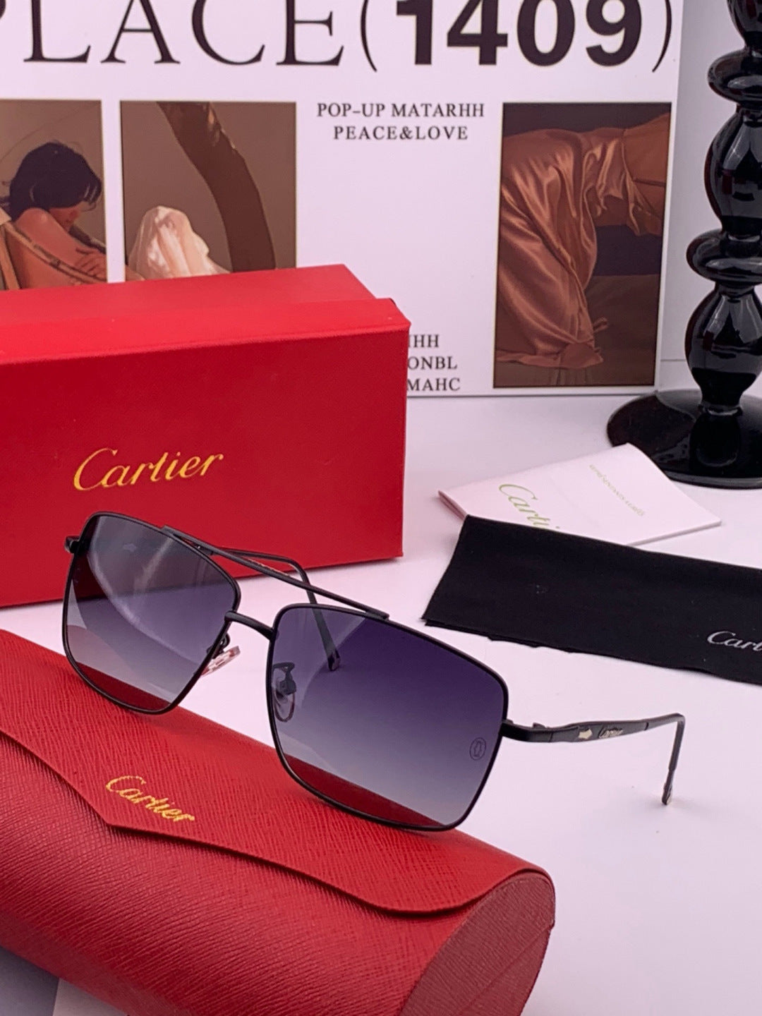 Cartier CK8100 Polarized Fashion Gold Lens Sunglasses for Men & Women - detail image 2