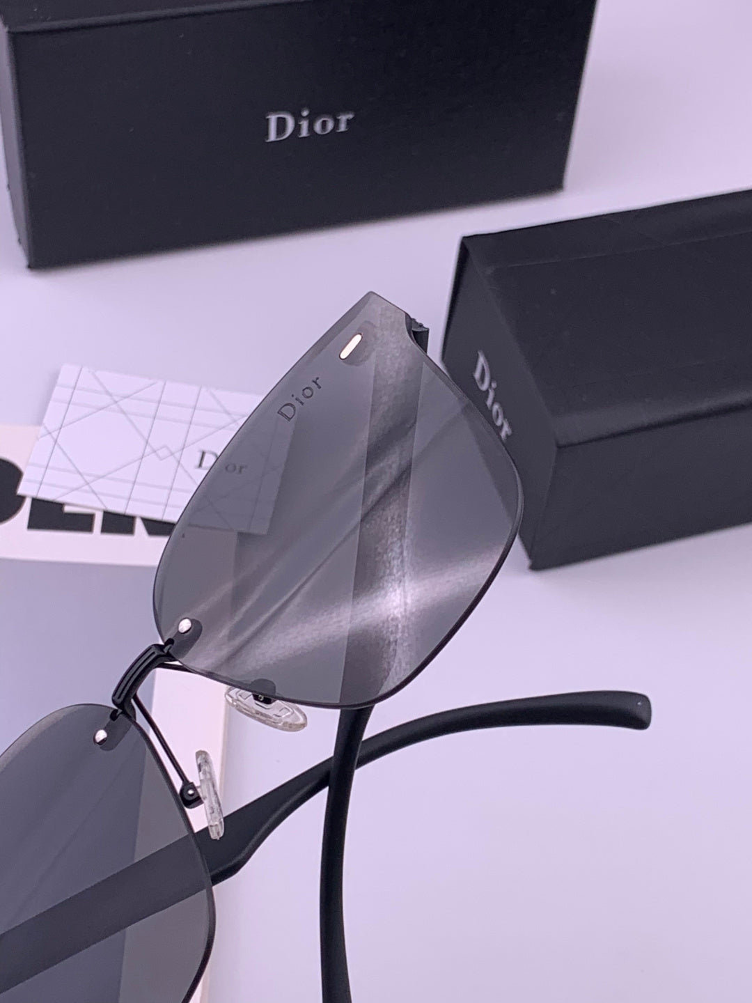 Dior CD5151 Acetate Fashion Black Lens Sunglasses for Men & Women - detail image 5
