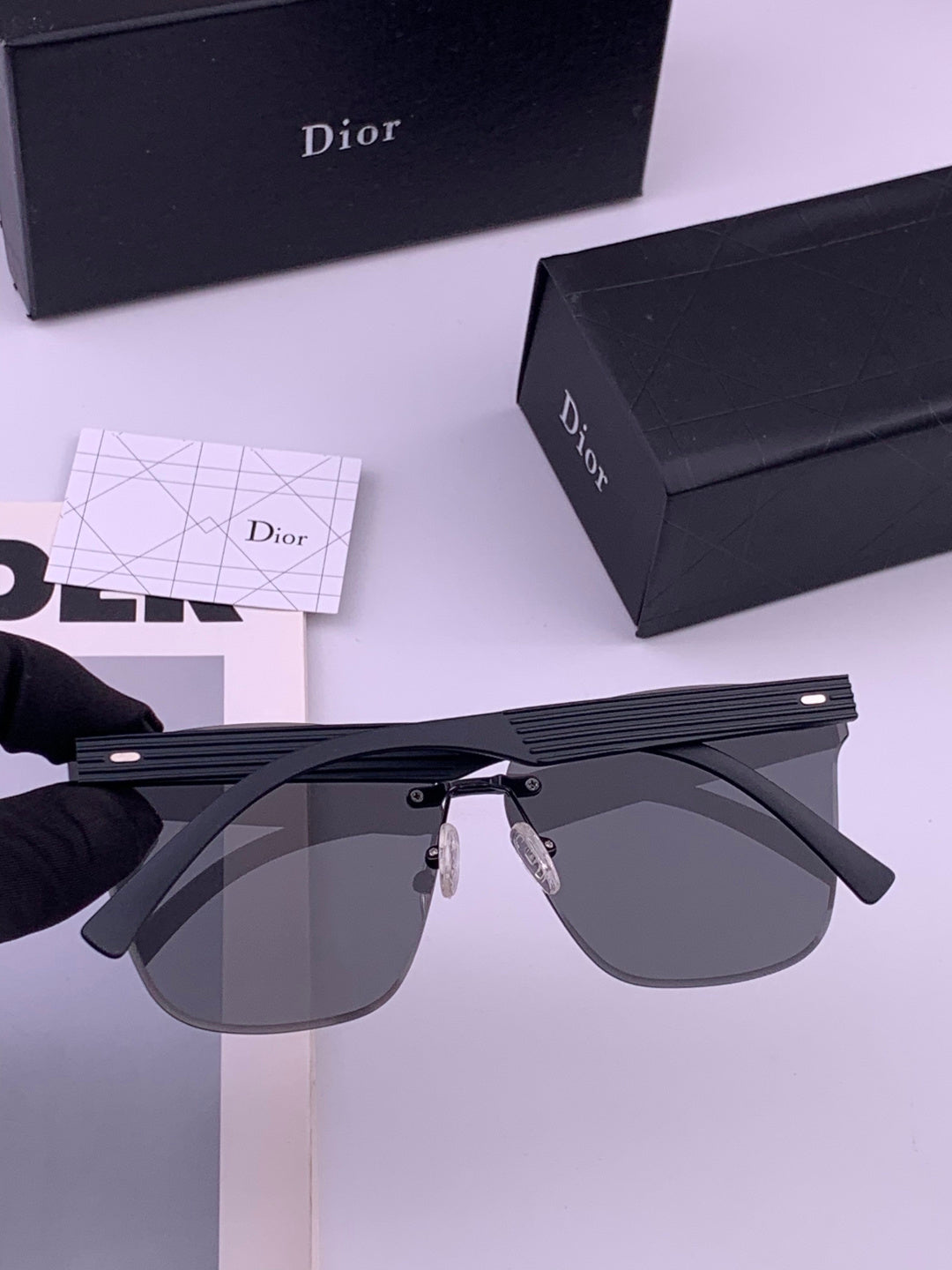 Dior CD5151 Acetate Fashion Black Lens Sunglasses for Men & Women - detail image 4