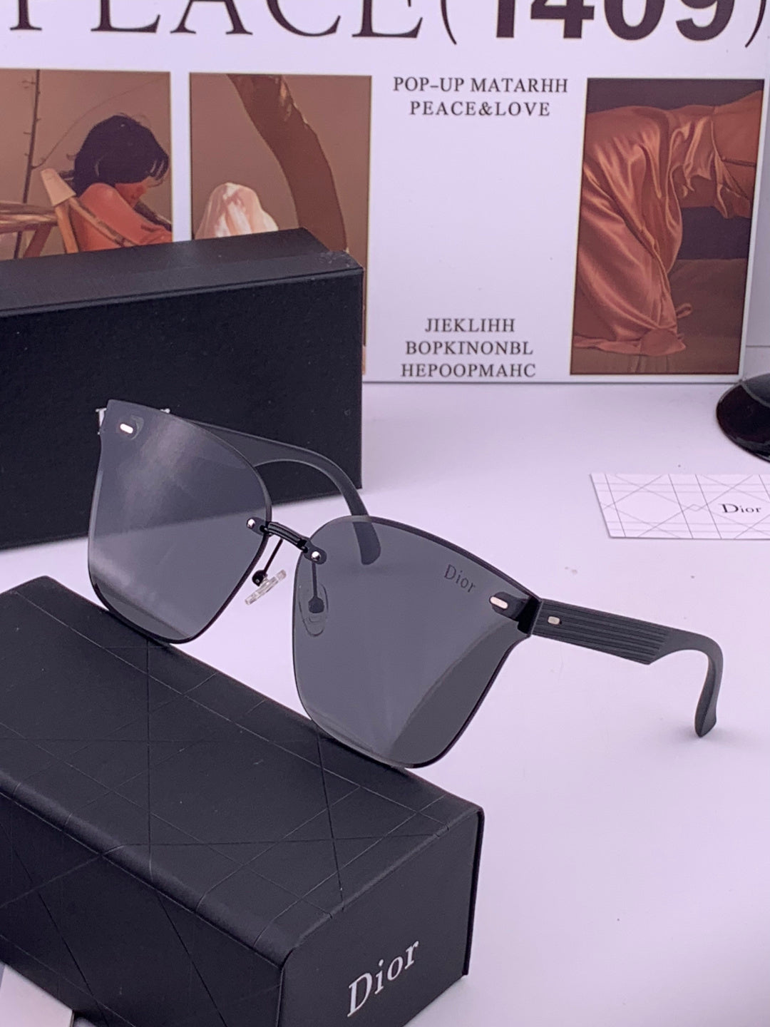 Dior CD5151 Acetate Fashion Black Lens Sunglasses for Men & Women - detail image 2