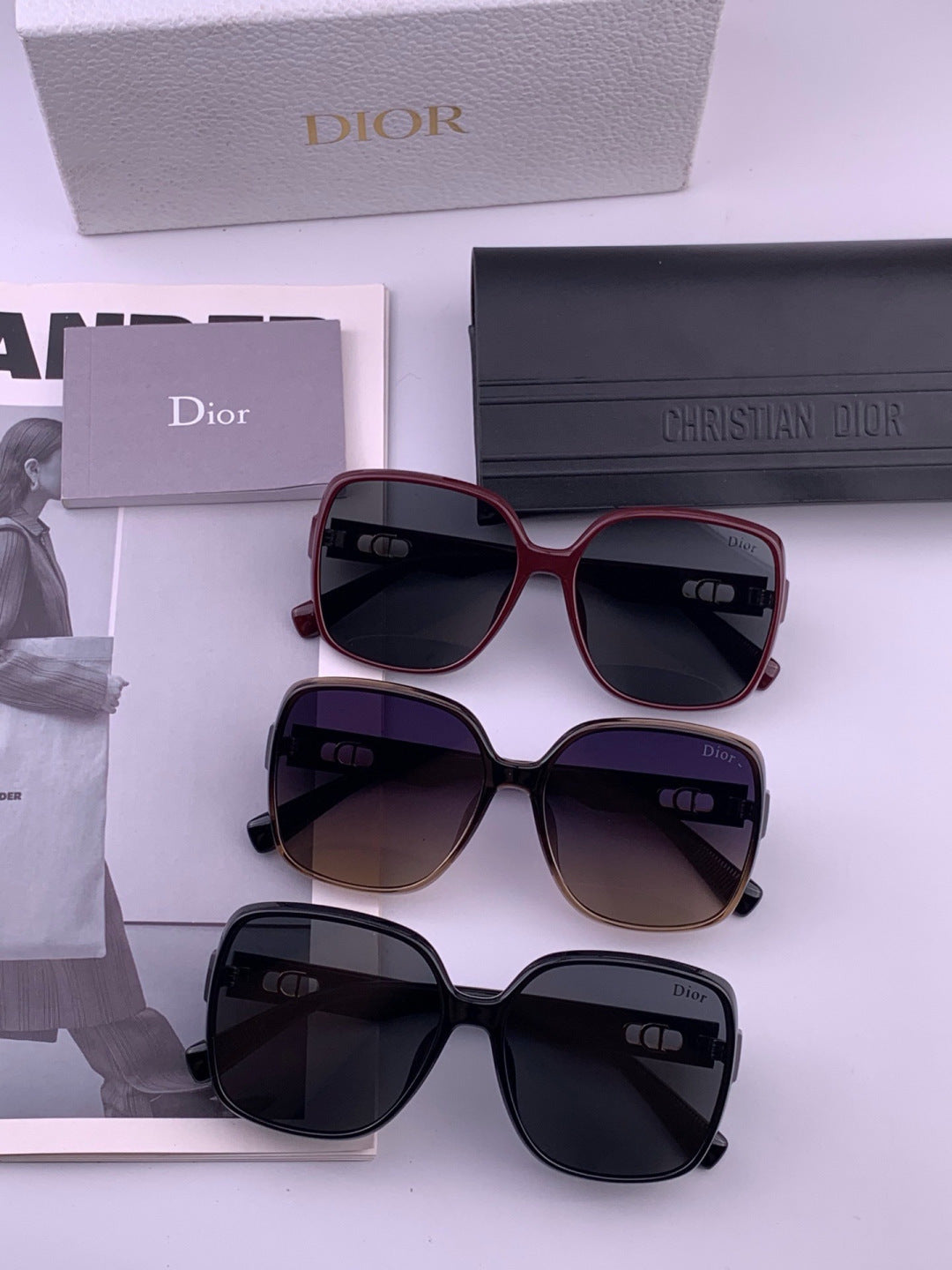 Dior D3510 Polarized Fashion Black Lens Sunglasses for Men & Women - detail image 4