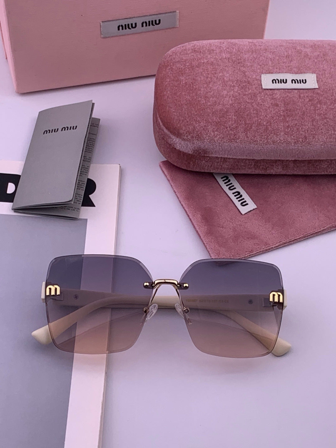 Miu Miu M7550 Fashion Red Lens Sunglasses for Men & Women - detail image 6