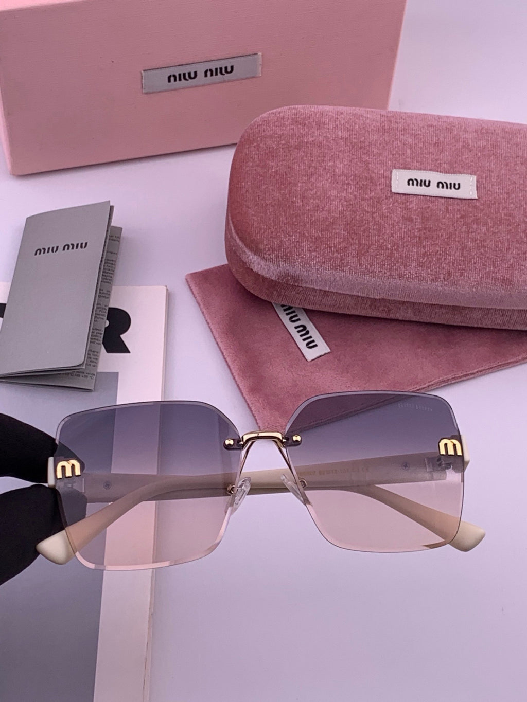 Miu Miu M7550 Fashion Red Lens Sunglasses for Men & Women