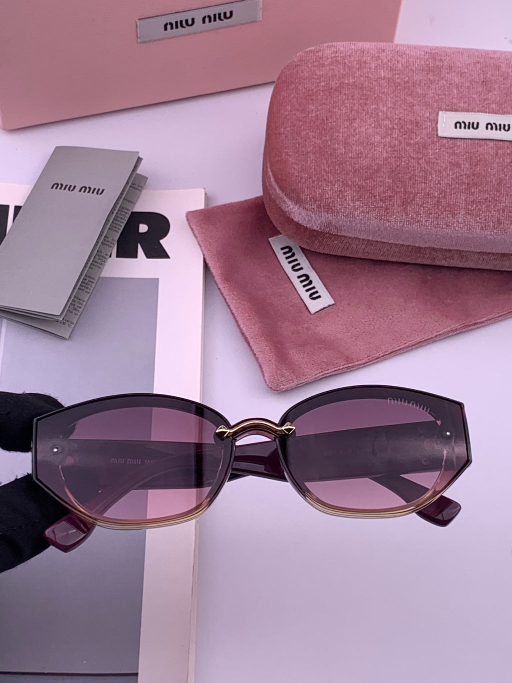 Miu Miu M7350 Fashion Purple Lens Sunglasses for Men & Women