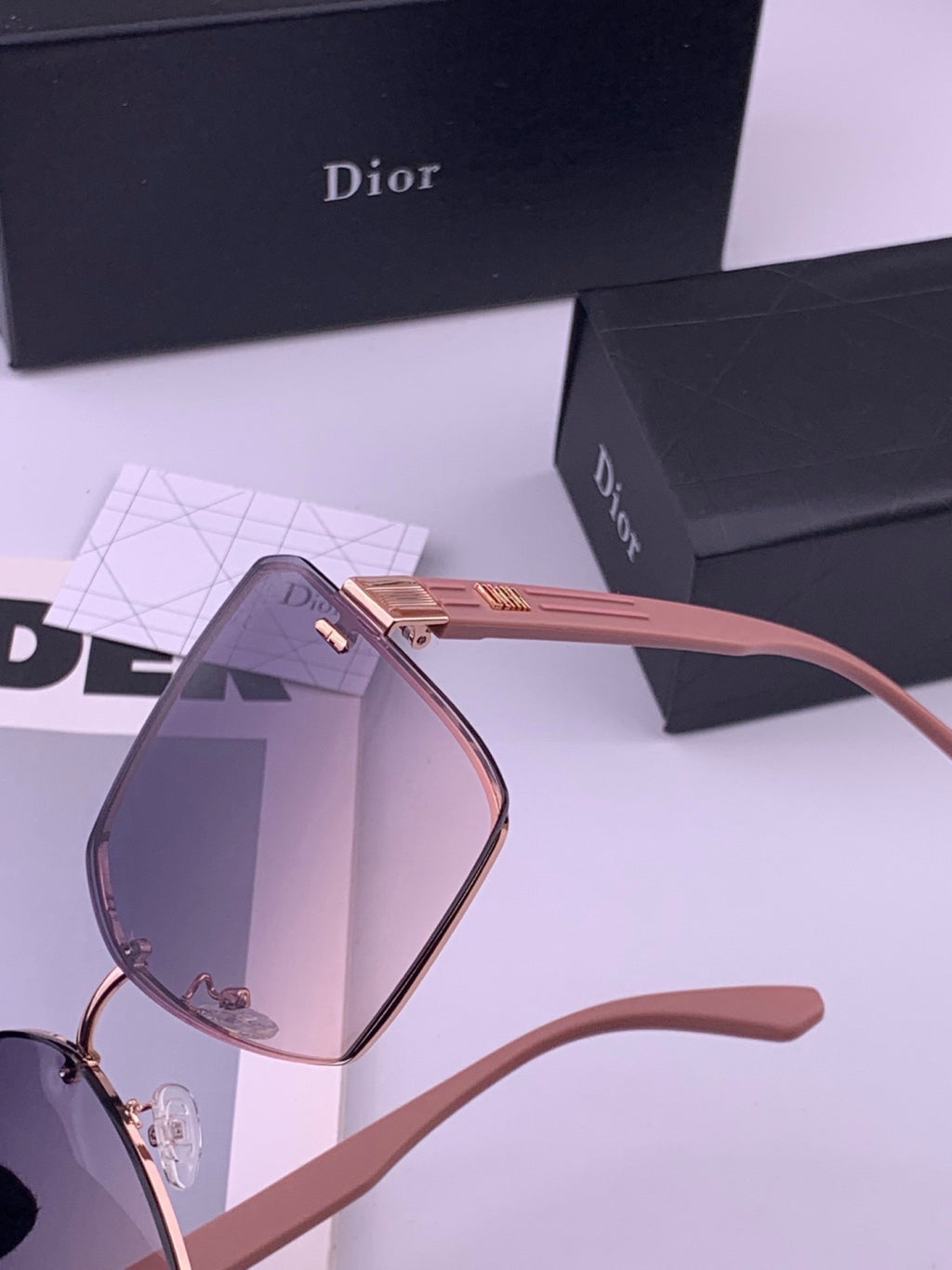 Dior CD0238 Polarized Square Red Lens Sunglasses for Women - detail image 3