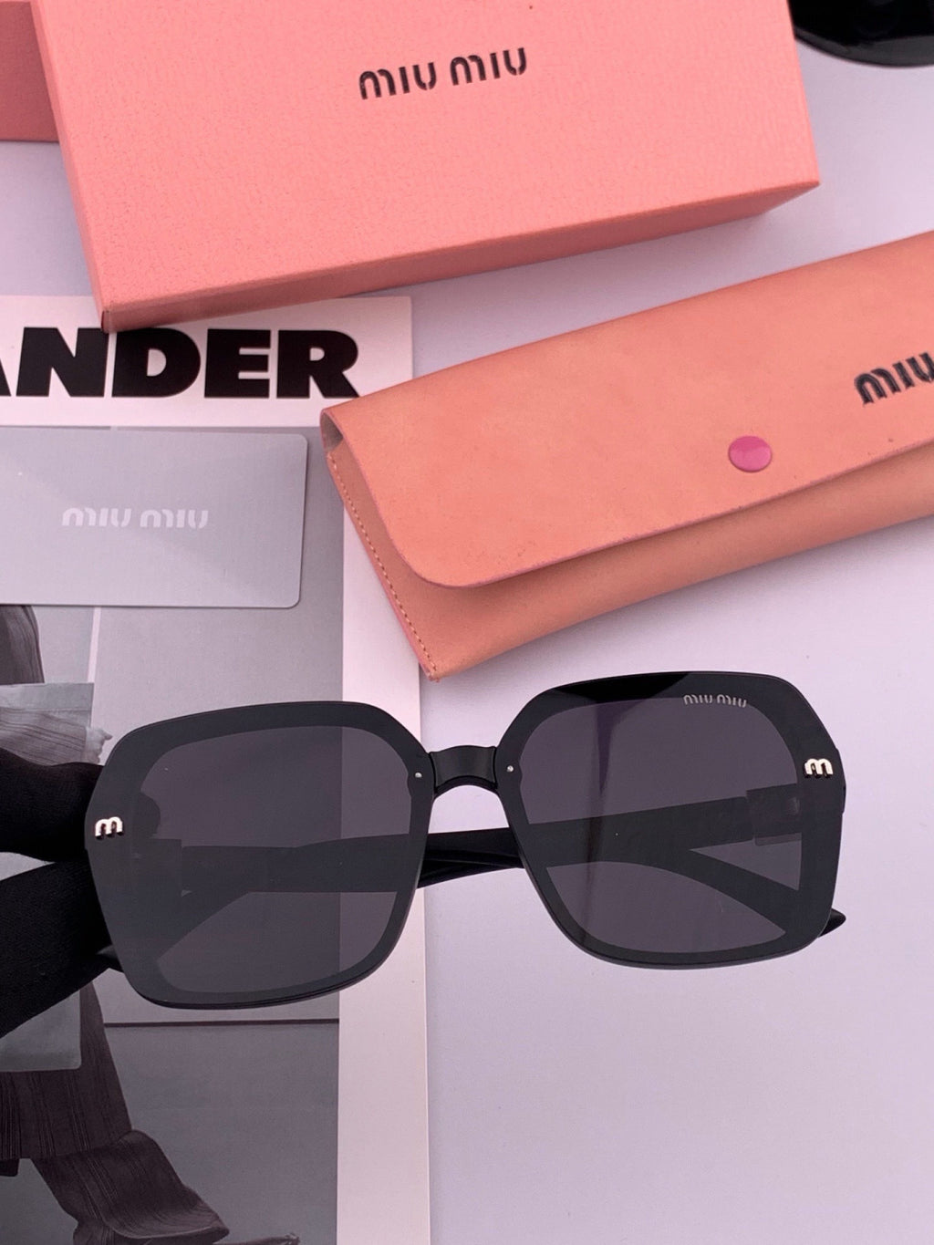 Miu Miu M4304 Fashion Black Lens Sunglasses for Men & Women - detail image 2