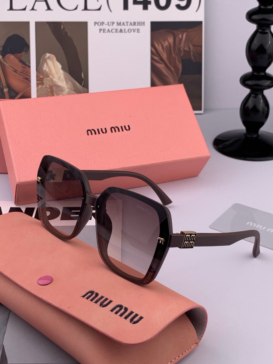 Miu Miu M4304 Fashion Black Lens Sunglasses for Men & Women - detail image 6