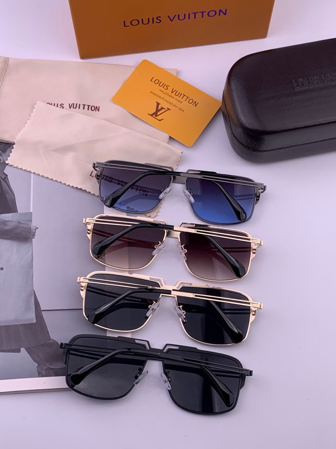 Louis Vuitton L91757 Aviator Orange Lens Sunglasses for Men & Women - detail image 3