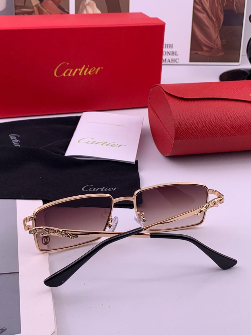 Cartier K51758 Fashion Black Lens Sunglasses for Men & Women - detail image 6