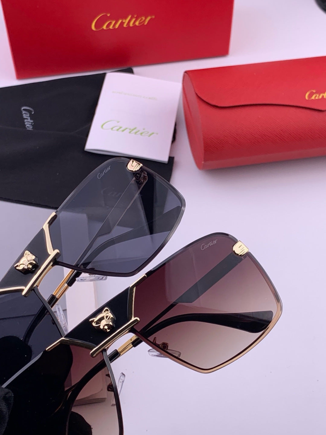 Cartier K11735 Fashion Black Lens Sunglasses for Men & Women - 487247 - detail image 5