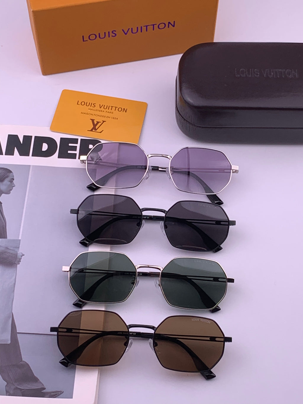 Louis Vuitton L6339 Polarized Aviator Gold Lens Sunglasses for Men & - 486106 - detail image 8
