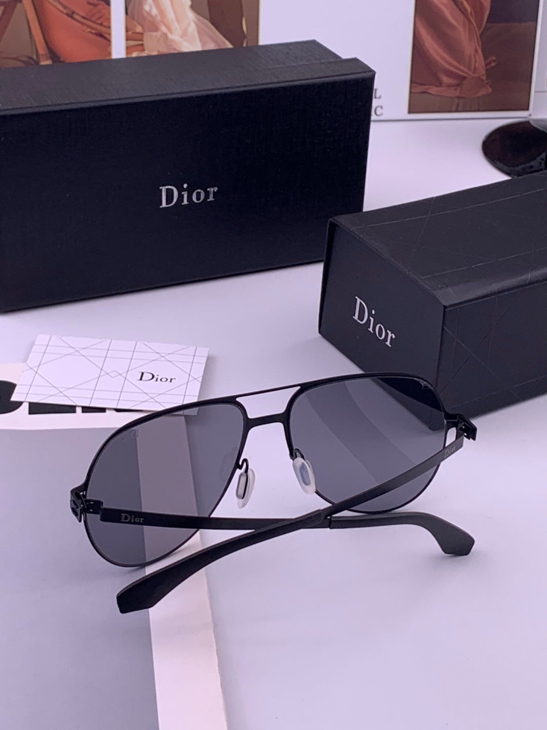 Dior 2503 Oversized Orange Lens Sunglasses for Men & Women - detail image 6