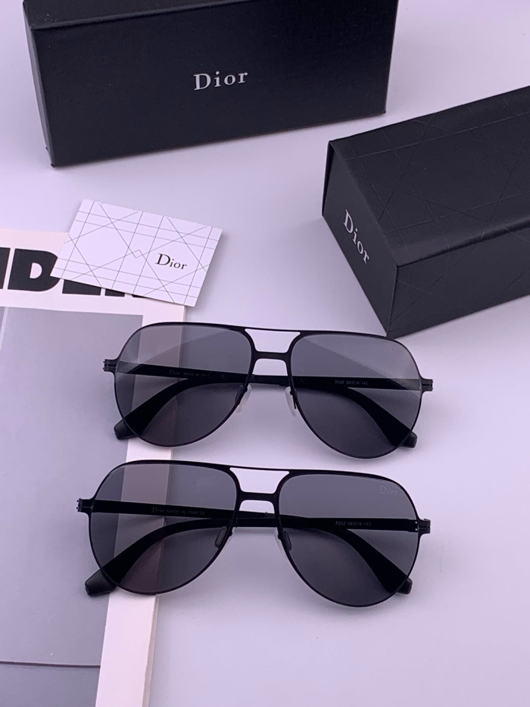 Dior 2503 Oversized Orange Lens Sunglasses for Men & Women - detail image 7