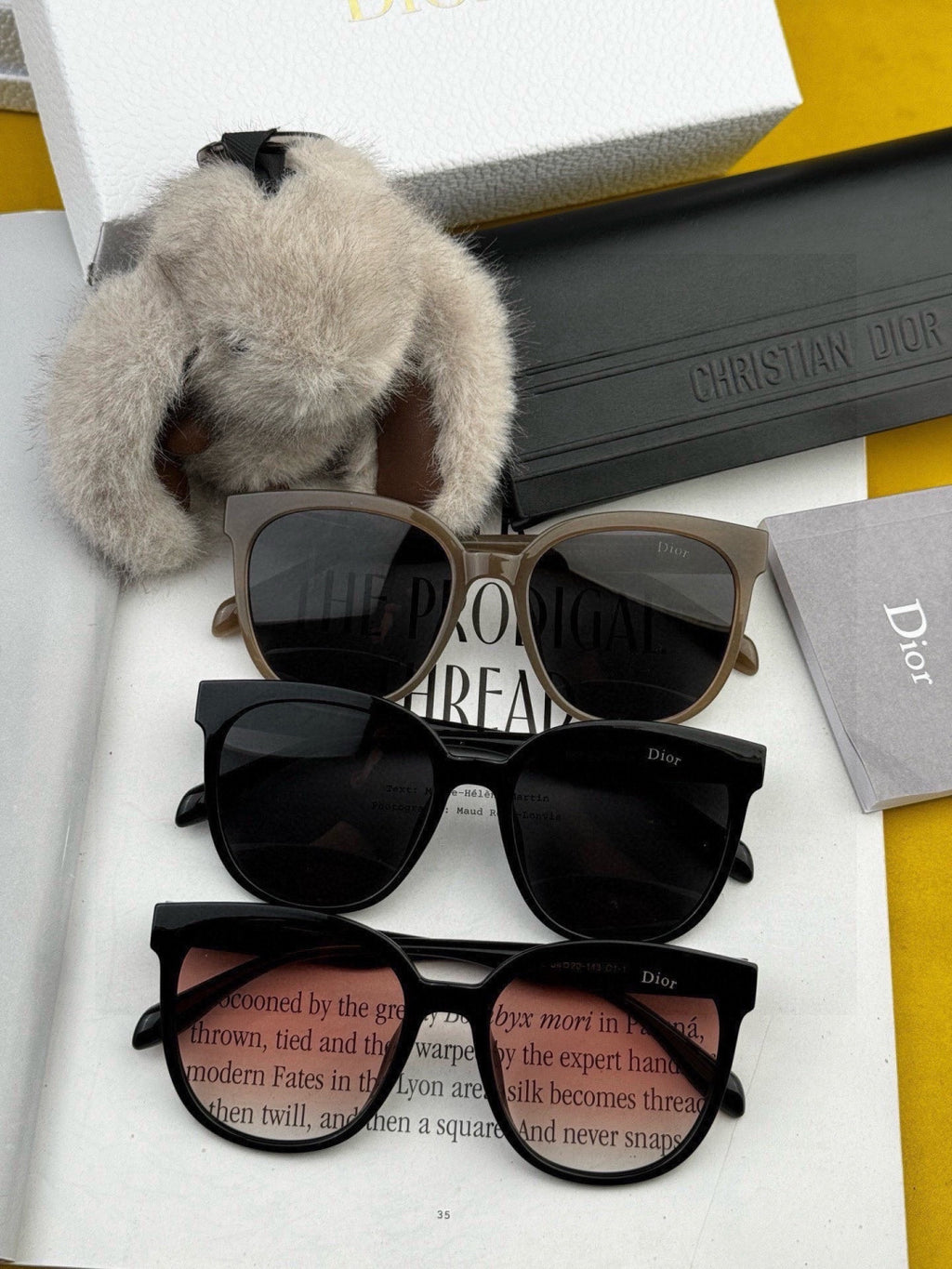 Dior D6106 Polarized Round Red Lens Sunglasses for Men & Women - detail image 7