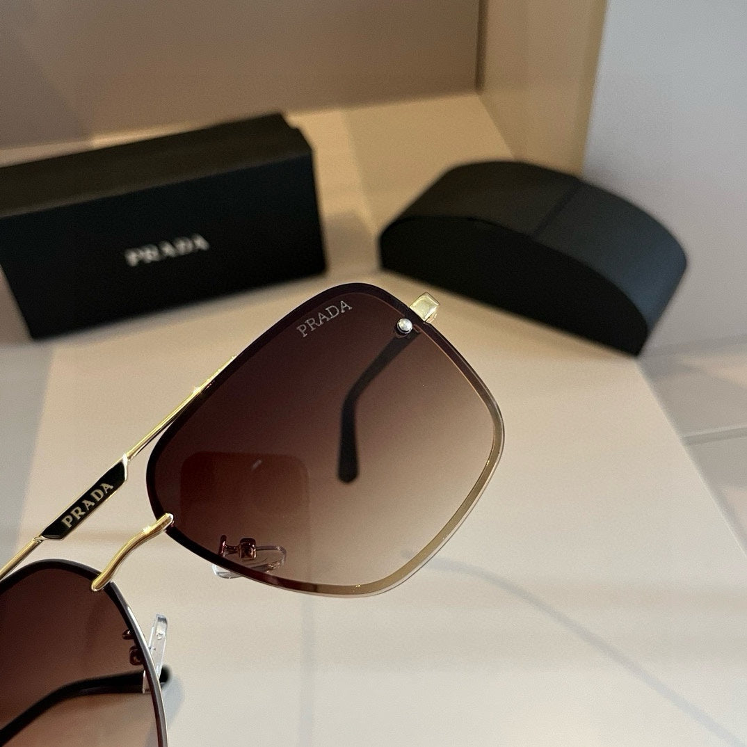 Prada Polarized Fashion Gold Lens Sunglasses for Men - 415692 - detail image 7