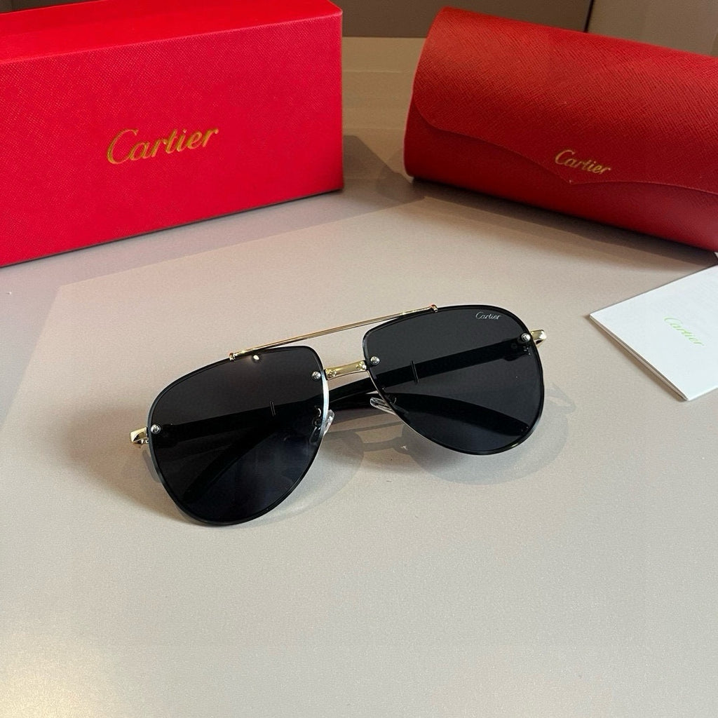 Cartier Aviator Gold Lens Sunglasses for Men - 935058 - detail image 5