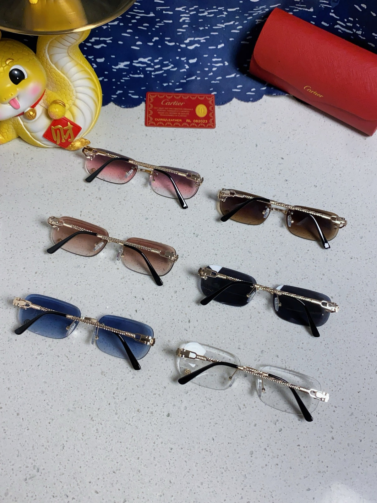 Cartier Fashion Brown Lens Sunglasses for Men & Women - 382783 - detail image 10