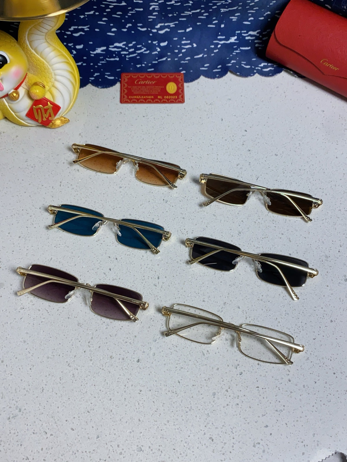 Cartier CT0473S Metal Square Silver Lens Sunglasses for Men & Women - 465918 - detail image 10