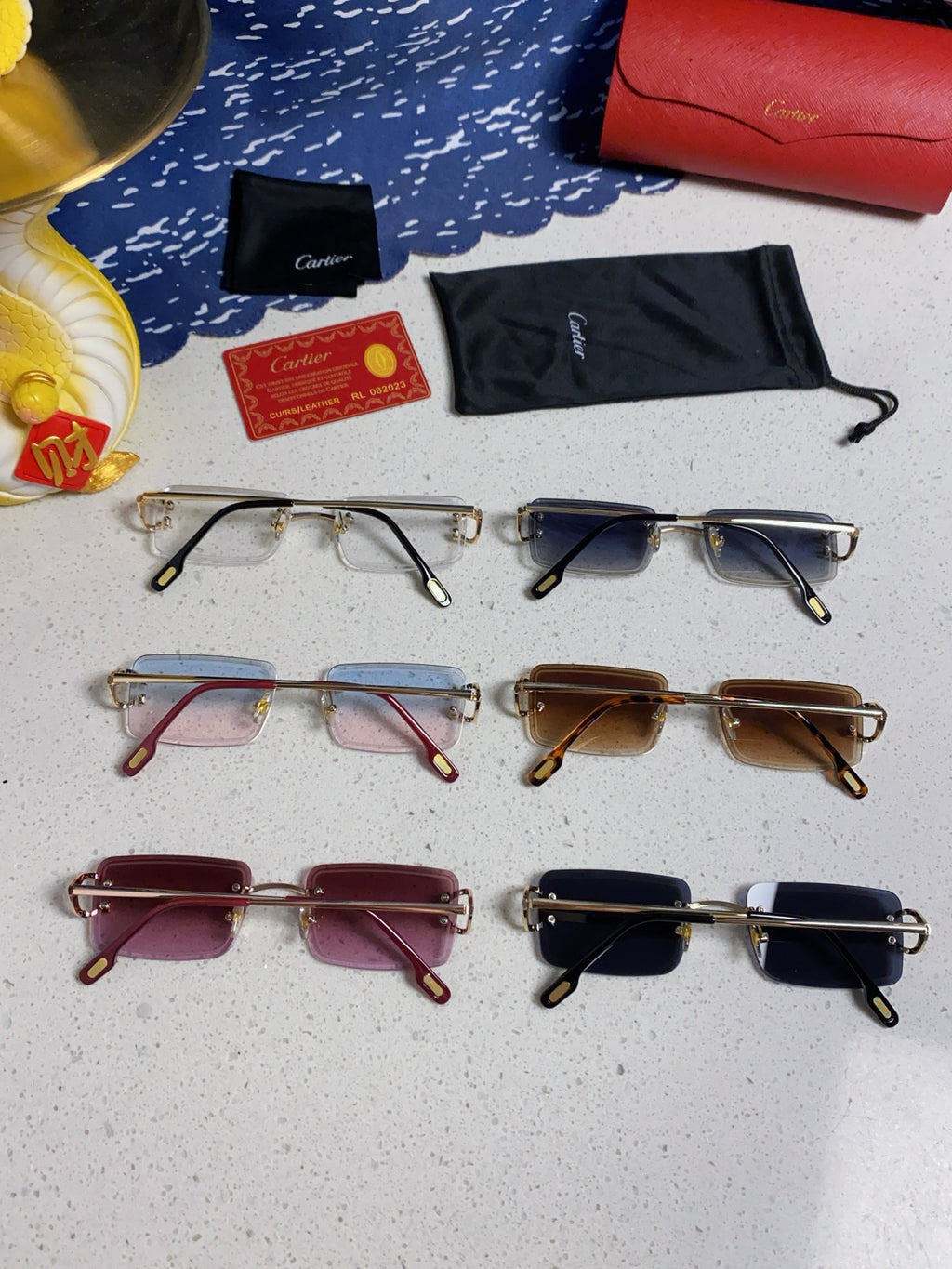 Cartier Fashion Silver Lens Sunglasses for Men & Women - detail image 11