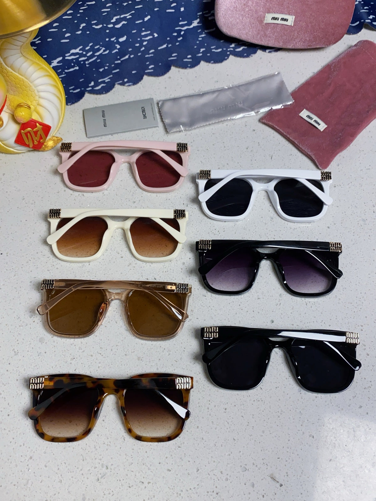 Miu Miu Round Silver Lens Sunglasses for Women - 432674 - detail image 11